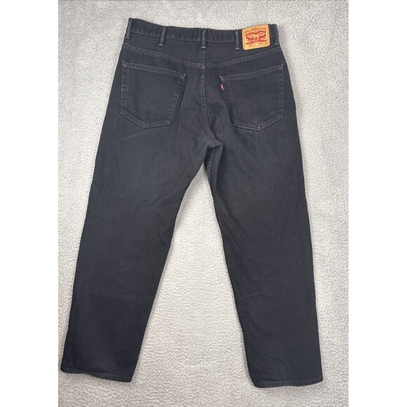 Levis 550 Relaxed Fit Denim Black Jeans Men’s Size Tag (38X32) Measures (36x31) - Picture 2 of 7